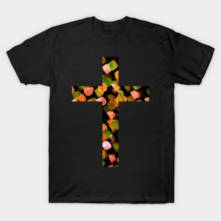 Polka Dots Easter Cross Design T-Shirt